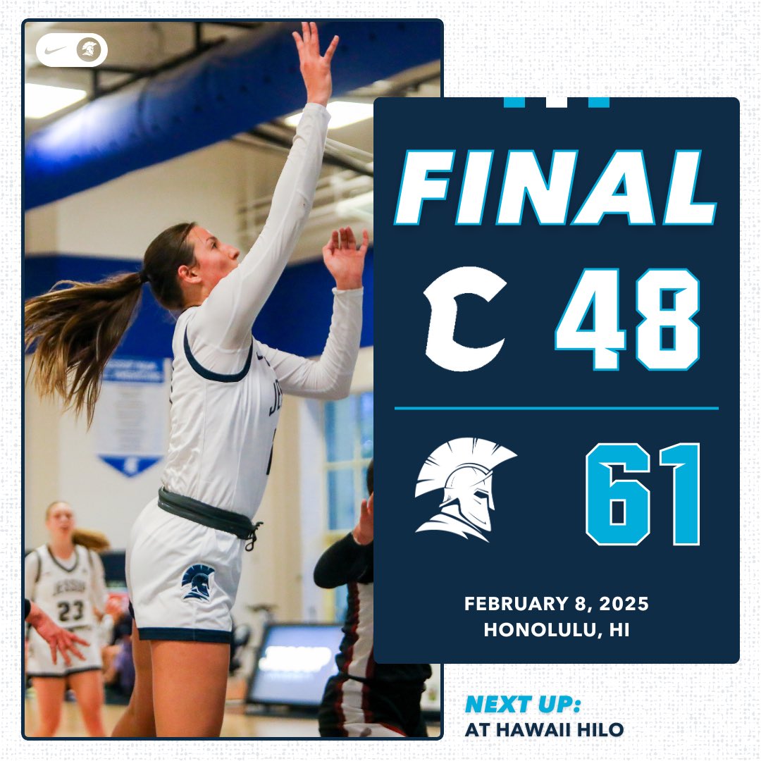 𝙑𝙄𝘾𝙏𝙊𝙍𝙔 𝗶𝗻 𝘁𝗵𝗲 𝗔𝗹𝗼𝗵𝗮 𝗦𝘁𝗮𝘁𝗲!
Jessup 6️⃣1️⃣, Chaminade 4️⃣8️⃣

NEXT 🆙 at Hawaii Hilo
📅 Monday
⏰ 7:30 PM (PST)
📍 Hilo, HI

#1️⃣WARRIOR
