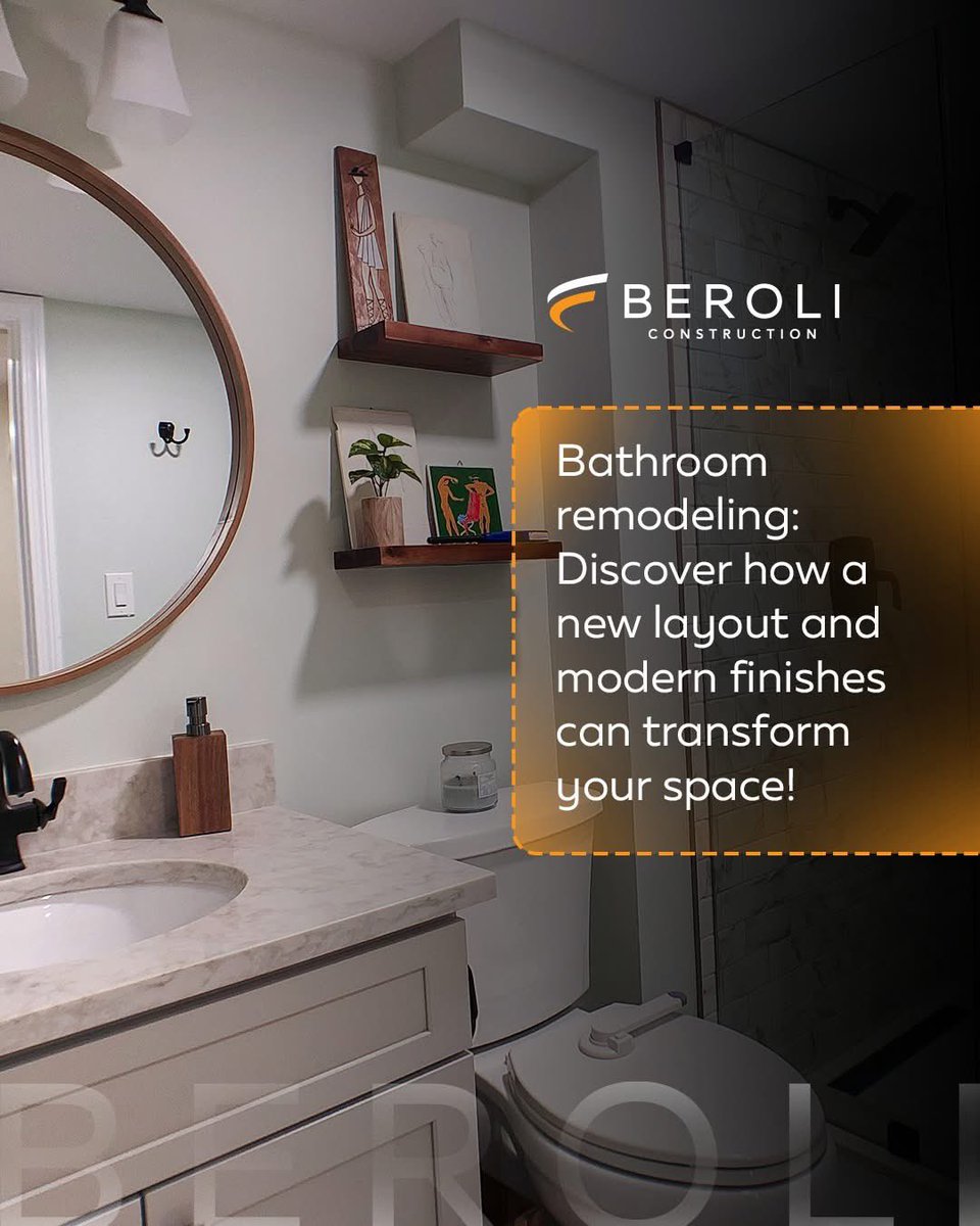 BeroliConstruc1's tweet photo. Remodeling your bathroom is more than just a visual upgrade. 

#renovation #design #architecture #architecture #architect #interiordesign #exteriordesign #home #homedecor #usa #decoration #building #Construction #HomeRenovation #OpenConcept #InteriorDesign #HomeImprovement https://t.co/GapqzrEtMW