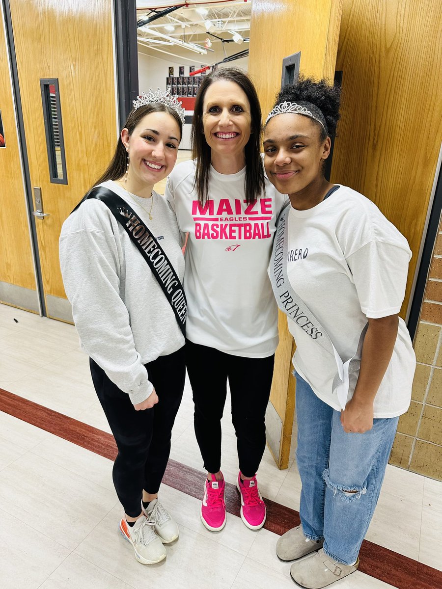 Proud of these awesome young ladies! You are looking at your 2025 Maize High Queen and Princess! #QueenAlexis #PrincessLexee