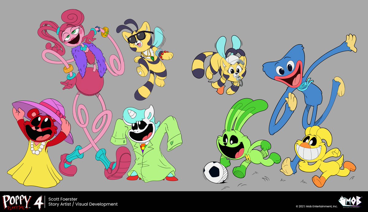 ScottForester17's tweet image. Here are a few more.
I also made several promotional images of critters and other Playtime characters playing together.