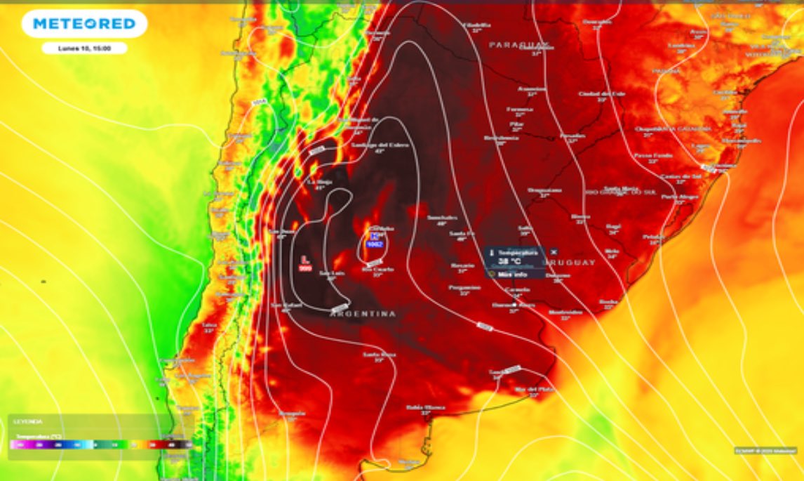 RealTimeRating's tweet photo. El LUNES se podría romper la marca histórica para febrero: en el AMBA podría llegar a los 40°. En el centro y norte del país esa barrera se romperá. 🔥 https://t.co/tgsTkAZ0CS