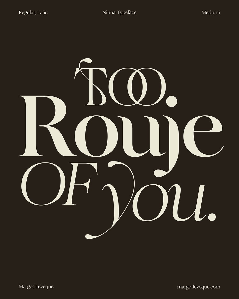 @margot.leveque
@mltypestudio

Ninna Typeface