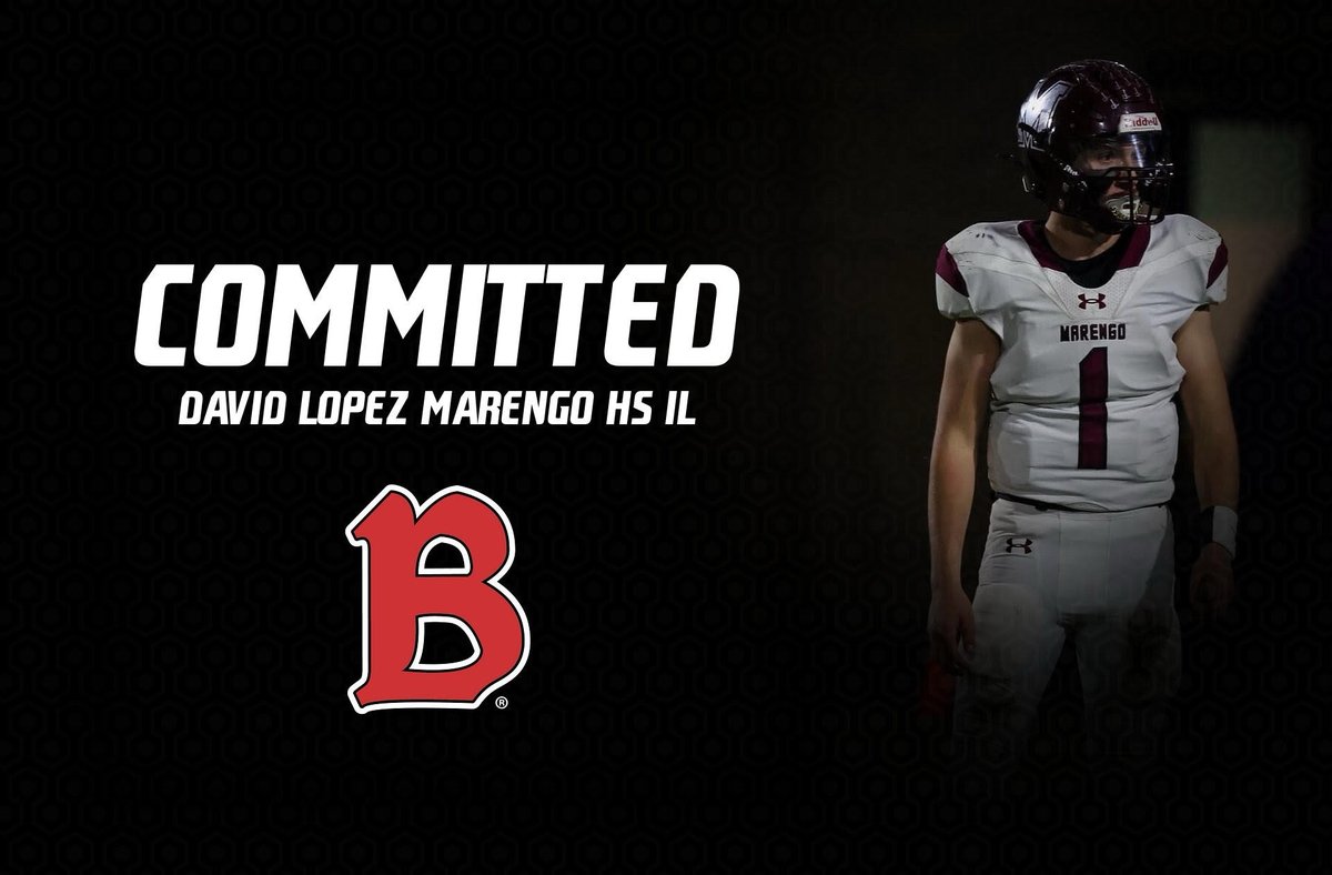 David Lopez (@david_lopez779) on Twitter photo I am excited to announce my commitment to Benedictine University.
Thank you to all my coaches, teammates, and family for getting me to this point. #GoEagles
<a href="/FbMarengo/">Marengo_FB</a>
<a href="/MarengoBaseball/">Coach Naranjo</a>
<a href="/CoachPonx/">Rick Ponx</a>
<a href="/Coach_Schroeder/">Jim Schroeder</a>
<a href="/BenUFootball/">Benedictine Football</a> I am excited to announce my commitment to Benedictine University.
Thank you to all my coaches, teammates, and family for getting me to this point. #GoEagles
<a href="/FbMarengo/">Marengo_FB</a>
<a href="/MarengoBaseball/">Coach Naranjo</a>
<a href="/CoachPonx/">Rick Ponx</a>
<a href="/Coach_Schroeder/">Jim Schroeder</a>
<a href="/BenUFootball/">Benedictine Football</a>