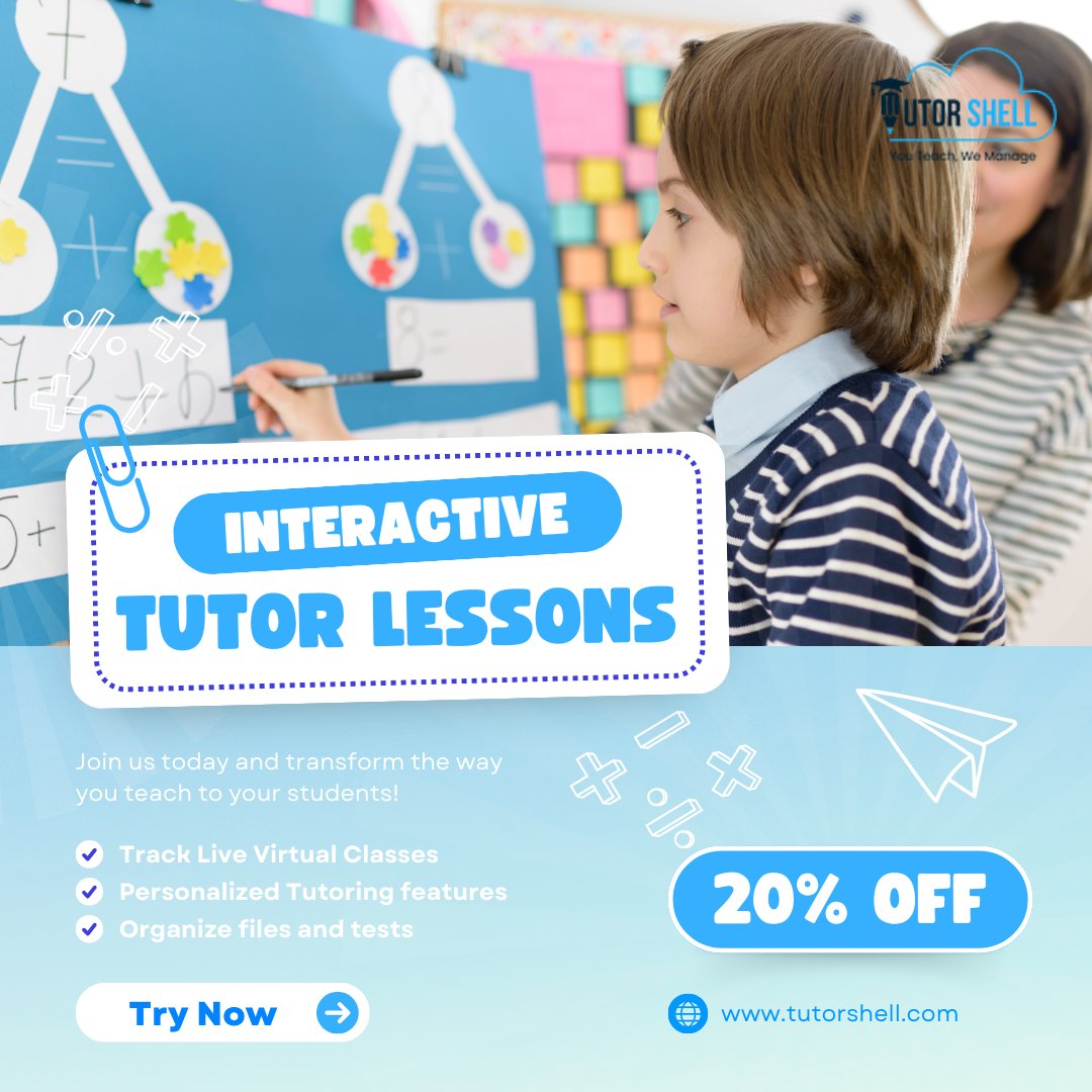 tutorshell's tweet image. Say goodbye to outdated methods and hello to interactive tutoring that keeps students engaged and learning effectively! 🎯 With live tracking, personalized features, and organized tools, tutoring has never been this effortless #NextGenTutoring #SmartTeaching #TutorShell