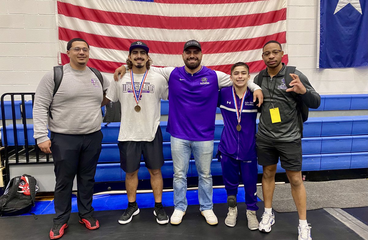 Coach Silvas M.S (@coachsilvas) on Twitter photo STATE here we come!
Incredibly proud of these two young men!
Cedar Ridge Wrestling has officially qualified for state two years in a row!
We are CR!
<a href="/RRCRWrestling/">Cedar Ridge Raider Wrestling</a> <a href="/RRCRFootball/">Cedar Ridge Football</a> <a href="/CedarRidgeHigh/">CRHS</a> <a href="/crhsAT/">CRHSAthleticTrainers</a> STATE here we come!
Incredibly proud of these two young men!
Cedar Ridge Wrestling has officially qualified for state two years in a row!
We are CR!
<a href="/RRCRWrestling/">Cedar Ridge Raider Wrestling</a> <a href="/RRCRFootball/">Cedar Ridge Football</a> <a href="/CedarRidgeHigh/">CRHS</a> <a href="/crhsAT/">CRHSAthleticTrainers</a>