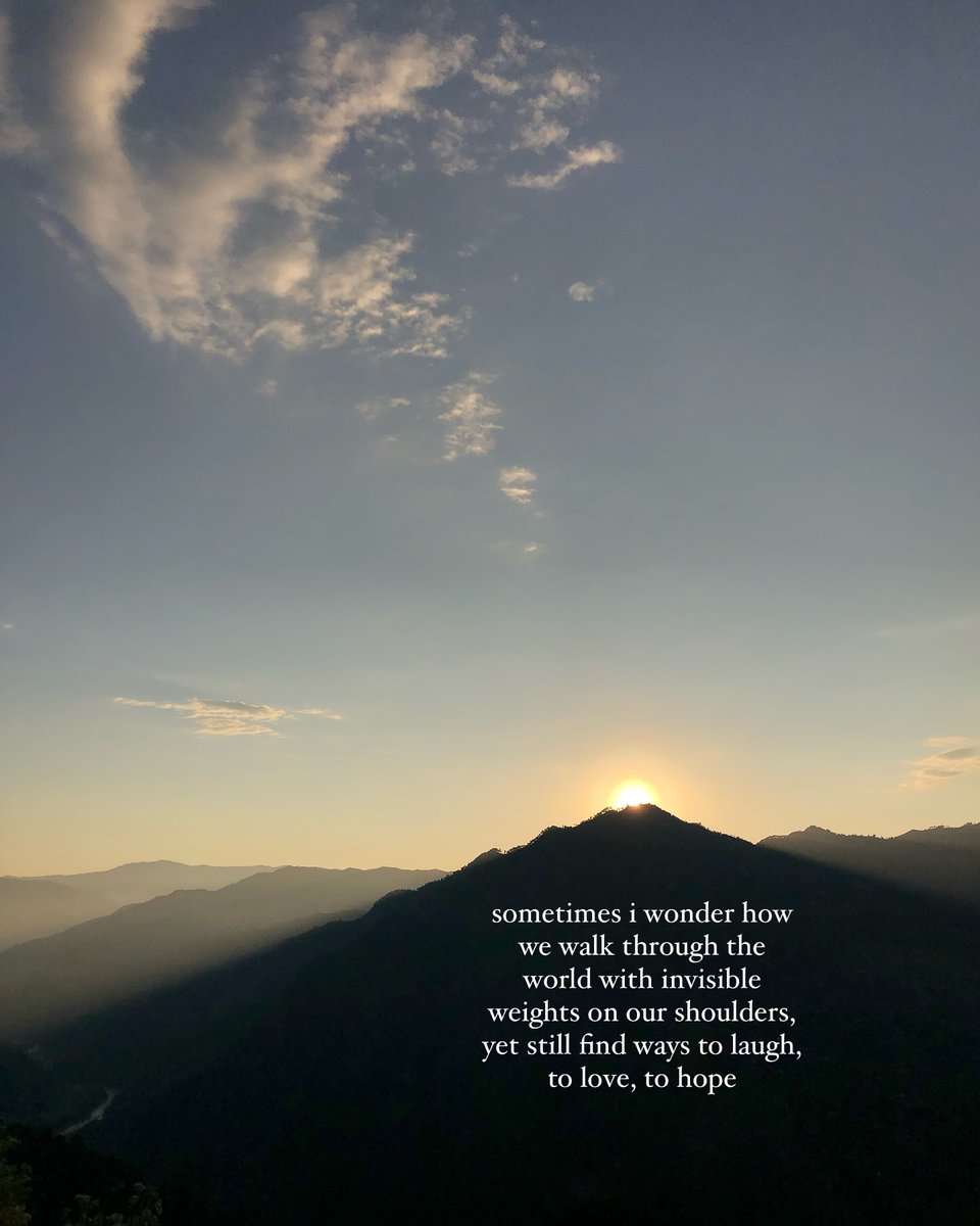 Lovandfear's tweet photo. how we wake up with heavy hearts and still greet the morning as if it doesn’t know our sorrow. how we carry memories that ache, regrets that linger, wounds that haven’t quite healed….and yet, somehow, we still reach for joy, even in the smallest of ways https://t.co/TE48IUEU4p