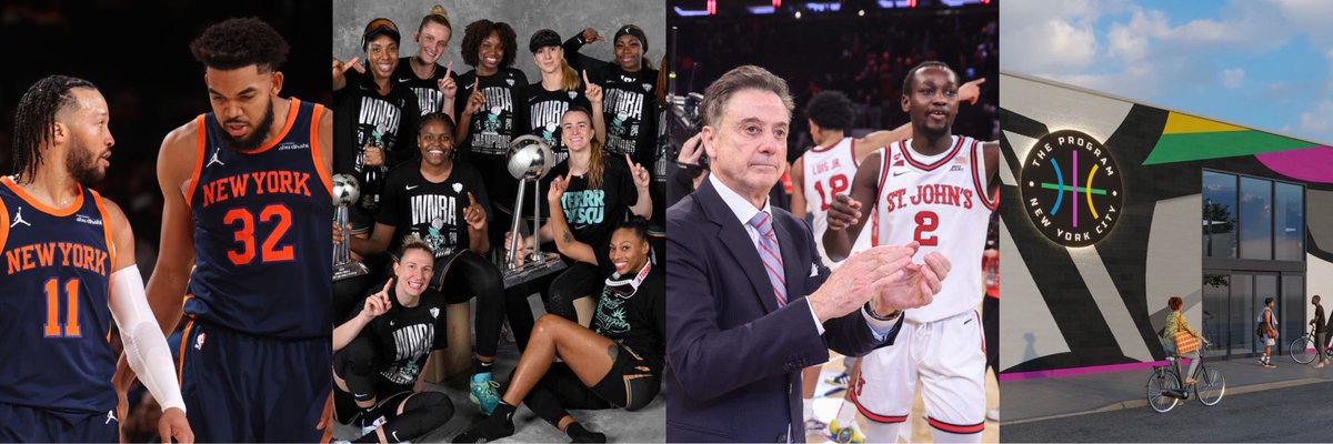 NYC BASKETBALL IS BACK 😤‼️

New York Knicks: 3rd in the Eastern Conference (2 All Star Starters)

New York Liberty: Won their first WNBA Title 

St John’s: Best record since 1985

The Program NYC: The basketball facility has began construction and will be open by August 2025