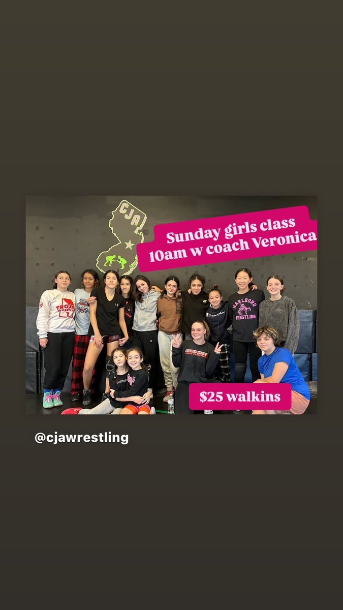 Our Sunday all girls class is 10-11am with coach Veronica Whitacre. CJA members free non members $25. Venmo <a href="/Eugene/">❤Eugene </a>-Lezark  or zelle 908-421-0124
#CJAGirlsCanWrestle #CJAWrestlingClub #CJAWrestling #AssKickers #HouseOfPain
#GMCWrestling #NewJerseyWomensWrestling