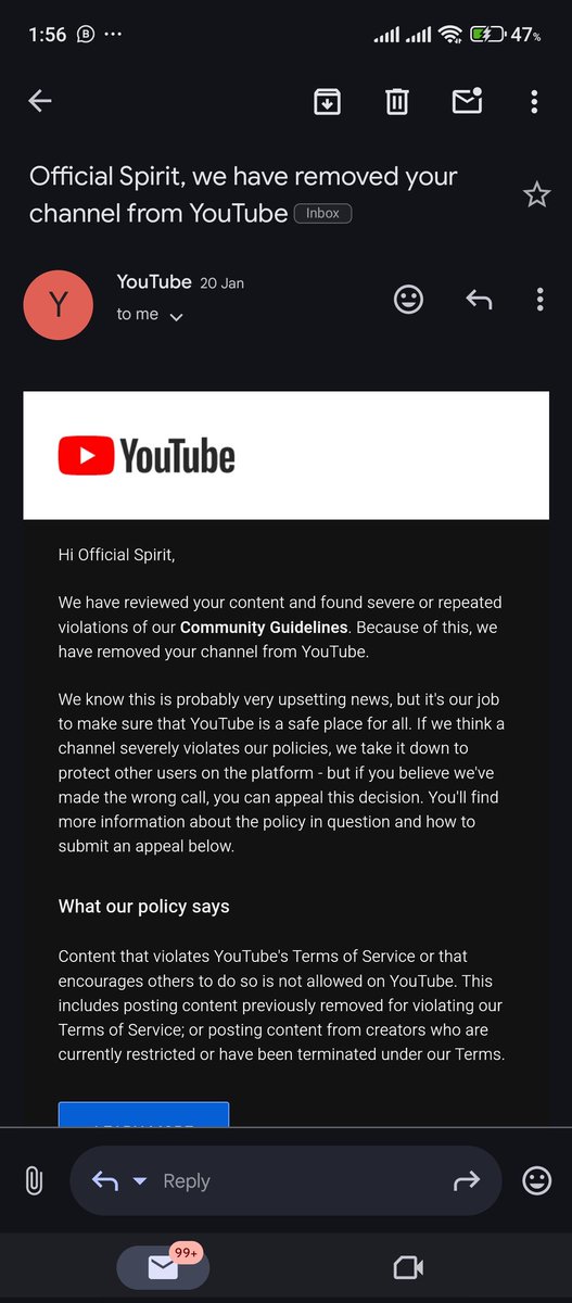 Spirit_Archives's tweet photo. @TeamYouTube @YouTubeCreators @YouTube 
Your space is becoming more toxic everyday by day, why are you guys busy removing my channel? And each time I appeal you will tell me it's a mistake and reinstate it, this is becoming unbearable for me as a creator, this has happened 6times https://t.co/pLvIbu8o3D