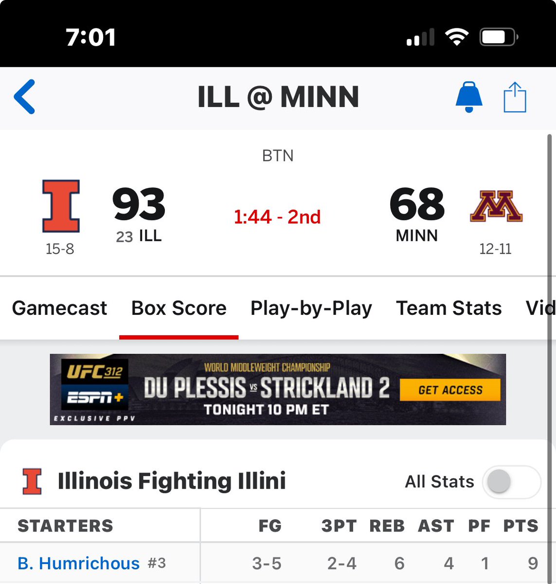 Solid game from me today. Starting to feel good again shout out to my boys Will and KJ and big T. Let the world know we’re back baby baby🔶🔷