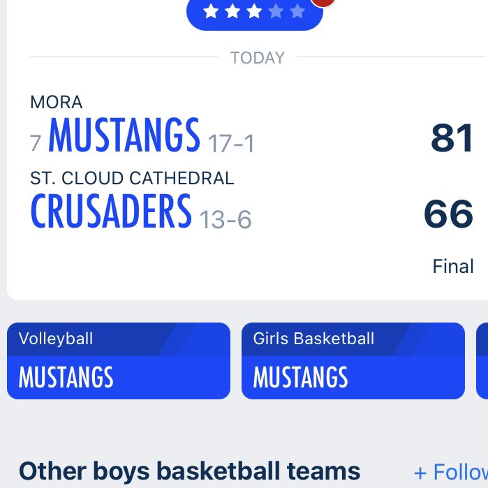 Mora Boys Basketball (@moraboysbball) on Twitter photo Coming home with a big
Section win!
<a href="/gage_braiedy/">Gage Braiedy</a> 25
<a href="/noahoberfeld1/">Noah Oberfeld</a> 24
<a href="/josh_heggernes_/">Josh Heggernes</a> 18
Next up another Section matchup with Legacy Christian Academy Tuesday at home Coming home with a big
Section win!
<a href="/gage_braiedy/">Gage Braiedy</a> 25
<a href="/noahoberfeld1/">Noah Oberfeld</a> 24
<a href="/josh_heggernes_/">Josh Heggernes</a> 18
Next up another Section matchup with Legacy Christian Academy Tuesday at home