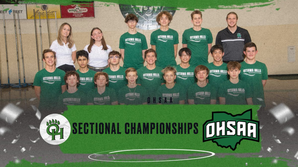Thomas Lathrop won the 200 IM and 500 freestyle at the OHSAA sectional championships on Saturday as the Green Bears qualified a host of swimmers for next week's district championships! #GreenBearNation
