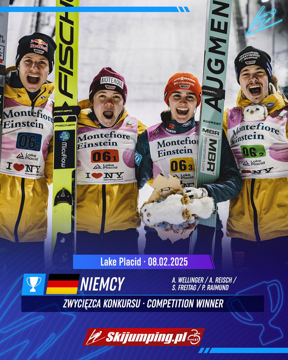 Skijumpingpl's tweet image. Ostatni w tym sezonie Pucharu Świata konkurs mikstów zakończył się zwycięstwem reprezentacji Niemiec #LakePlacid #skijumpingfamily