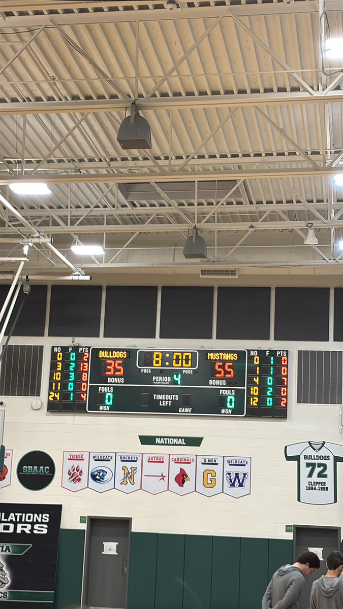 Big third quarter for the Mustangs as they now lead by 20 after three!