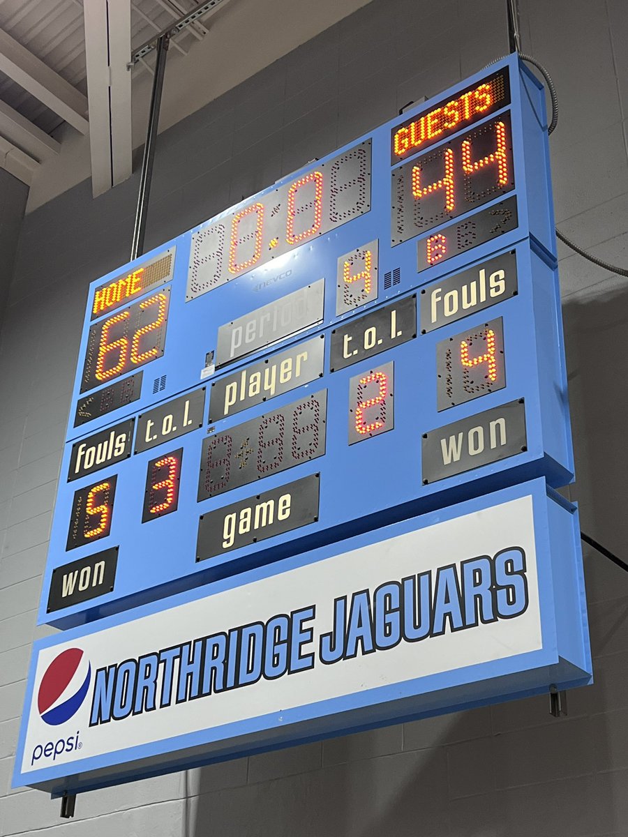 JAGS WIN!!! JAGS WIN!!! JAGS WIN!!!

Northridge keeps the pedal to the hardwood and walks away with the 18-point victory, 62-44, over McAdory.

Jordan Suiter led the Jags with 13. Miles Phifer and Jalen Green added 11 each.

<a href="/garyharris_wvua/">Gary L. Harris</a> @annaesnyder2