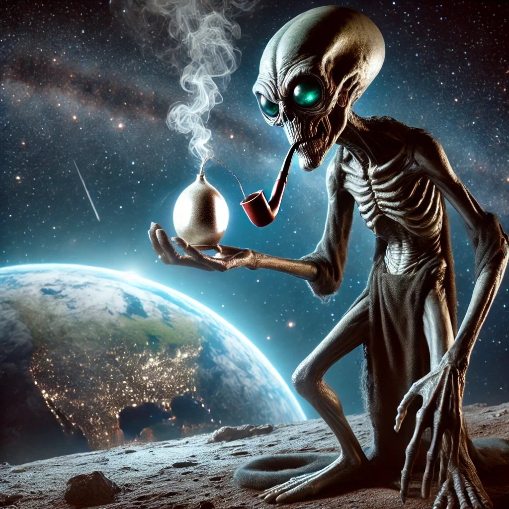 DraggedThruDirt's tweet image. &quot;When the Aliens  decides it&apos;s time for a reset… 🚀💨&quot;

#CosmicJudgment #AlienOverlords #TheFinalLaugh