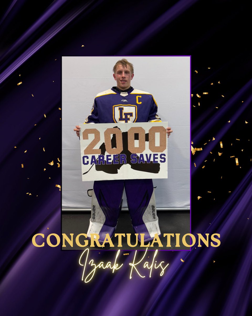 LF Boys Hockey Team (@lfhockeyteam) on Twitter photo Congrats to Junior Goaltender Izaak Kalis on his 2000th save tonight and a Flyer Win over the Cambridge-Isanti Bluejackets!
<a href="/kalis_izaak/">Izaak Kalis</a> Congrats to Junior Goaltender Izaak Kalis on his 2000th save tonight and a Flyer Win over the Cambridge-Isanti Bluejackets!
<a href="/kalis_izaak/">Izaak Kalis</a>