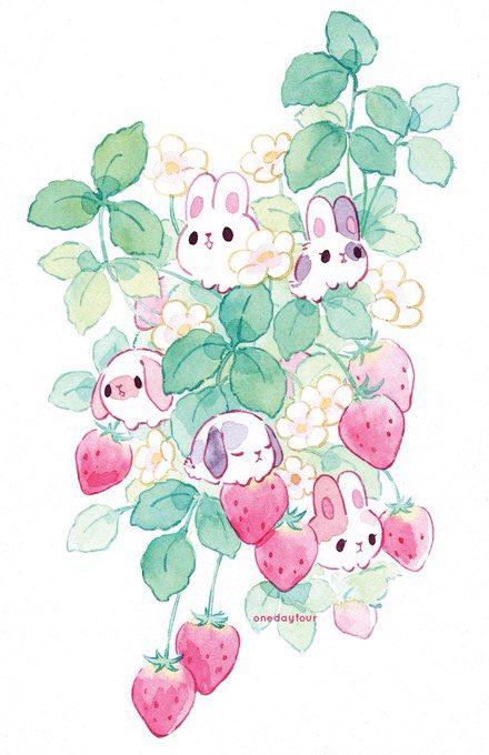 Bunnies grow in strawberry bushes 🍓