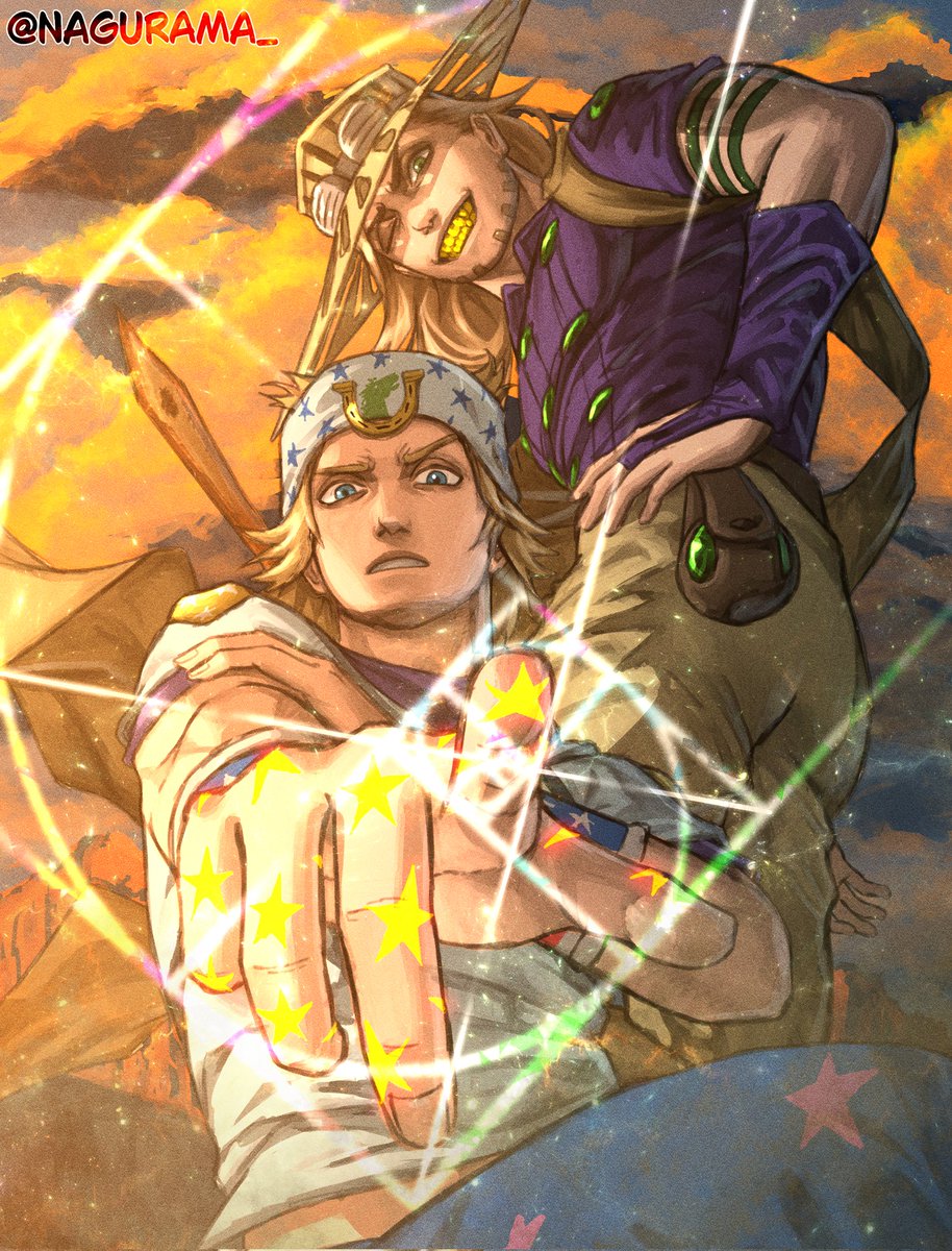 Johnny &amp; Gyro Fanart
#JoJosBizarreAdventure #steelballrun #anime #manga #fanart #AnimeArt #digitalart