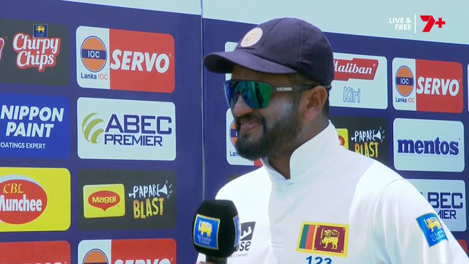 Dimuth Karunaratne reflects on his 100-Test career 🙌 📹 Credits: Twitter/7Cricket