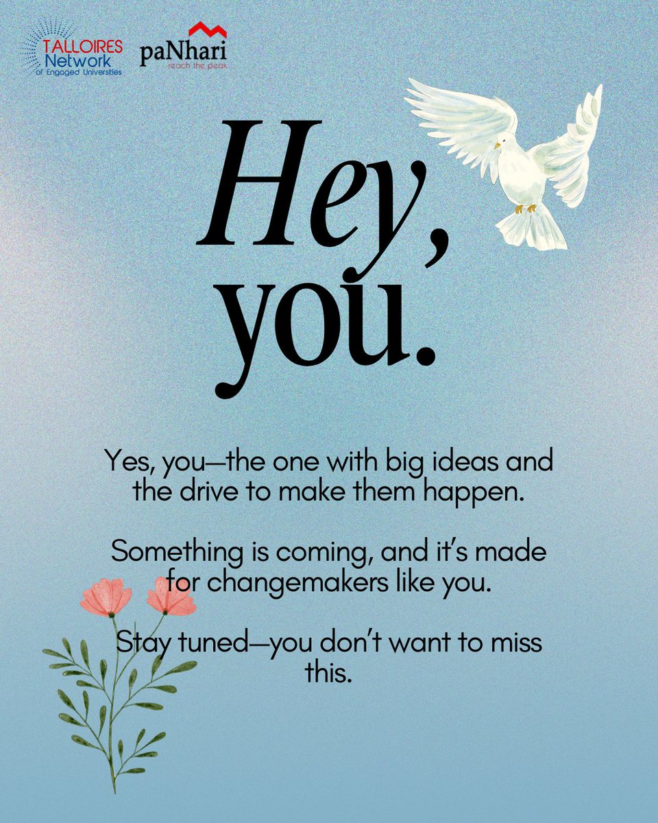 Stay tuned: something is coming for change makers like YOU!

#ForYouthByYouth #YouthLeadership