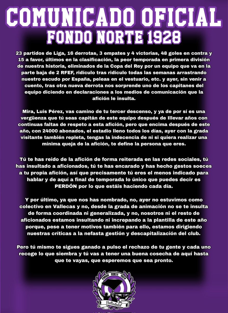 El caldo de cultivo de la penosa gestión de Ronaldo Nazario en el @RealValladolid: jugadores y aficionados enfrentados