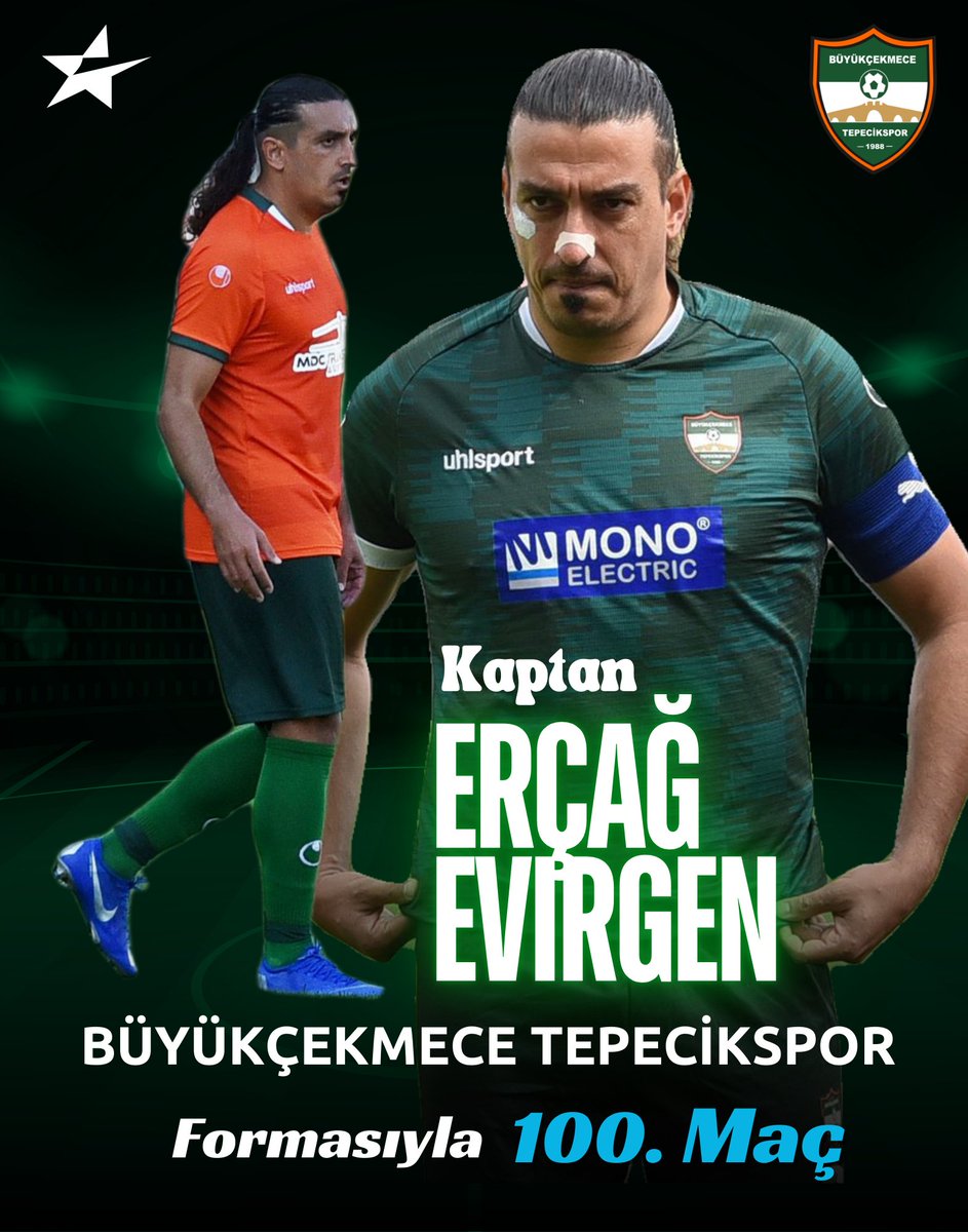 𝐄𝐫ç𝐚ğ 𝐄𝐯𝐢𝐫𝐠𝐞𝐧 💯

Büyükçekmece Tepecikspor formasıyla bugün Turgutluspor karşılaşmasında 100. maçına çıkıyor! 🏅👑

Nice sağlıklı ve başarılı maçlar dileriz.