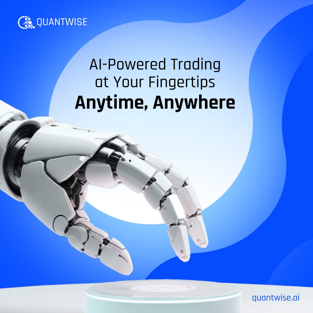 quantwiseai's tweet image. 🤖 AI at your service! QuantWise puts the power of AI-driven trading into your hands, 24/7. Don&apos;t just trade—trade with confidence. 🌟 🔗 QuantWise.ai #AITrading #QuantWise