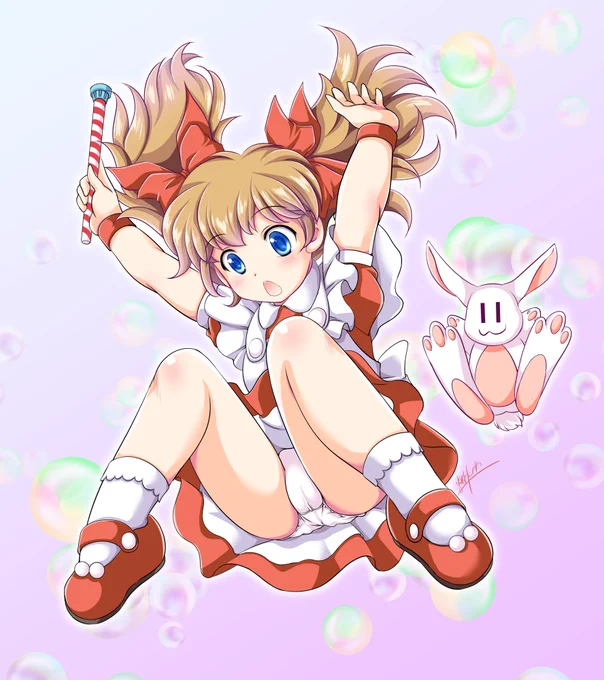 ちょっと遅くなりましたが祝アケアカ メルヘンメイズ配信!過去絵ですが…バニーの方は時計うさぎの擬人化イメージです#メルヘンメイズ 