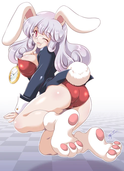 ちょっと遅くなりましたが祝アケアカ メルヘンメイズ配信!過去絵ですが…バニーの方は時計うさぎの擬人化イメージです#メルヘンメイズ 