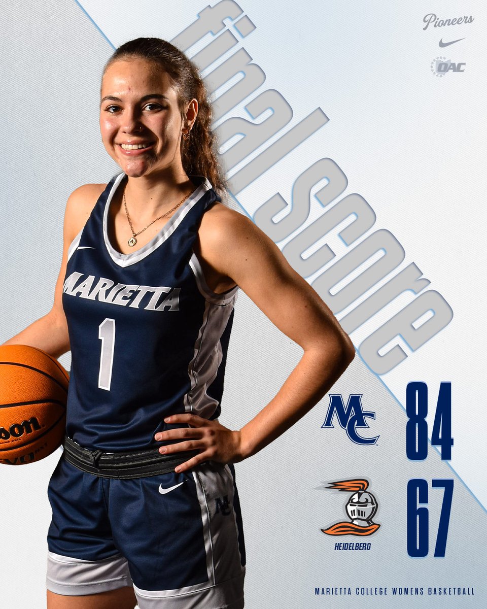 Marietta College Athletics (@mariettapioneer) on Twitter photo π¨ππ¨ππ¨π
<a href="/Marietta_WBB/">Marietta College WBB</a> defeated Heidelberg improving to 13-8 overall and 7-7 in the OAC. Tolson (17 pts) and Grake (8 pts) led MC as 17 different Pioneers scored. Marietta plays at Capital on Wednesday at 7pm. #PioNation #BringForthAPioneer #d3hoops π¨ππ¨ππ¨π
<a href="/Marietta_WBB/">Marietta College WBB</a> defeated Heidelberg improving to 13-8 overall and 7-7 in the OAC. Tolson (17 pts) and Grake (8 pts) led MC as 17 different Pioneers scored. Marietta plays at Capital on Wednesday at 7pm. #PioNation #BringForthAPioneer #d3hoops