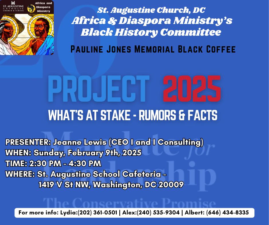 alntal (@alntal) on Twitter photo Fifth Sunday in Ordinary Time
<a href="/StAugustineRCDC/">St Augustine RC DC</a> ~ The A&D Ministry #BlackHistory Committee presents:
#Project2025 ~ What's at stake?
#BlackTwitter #CatholicTwitter #CatholicX #CatholicChurch #BlackHistoryMonth Fifth Sunday in Ordinary Time
<a href="/StAugustineRCDC/">St Augustine RC DC</a> ~ The A&D Ministry #BlackHistory Committee presents:
#Project2025 ~ What's at stake?
#BlackTwitter #CatholicTwitter #CatholicX #CatholicChurch #BlackHistoryMonth