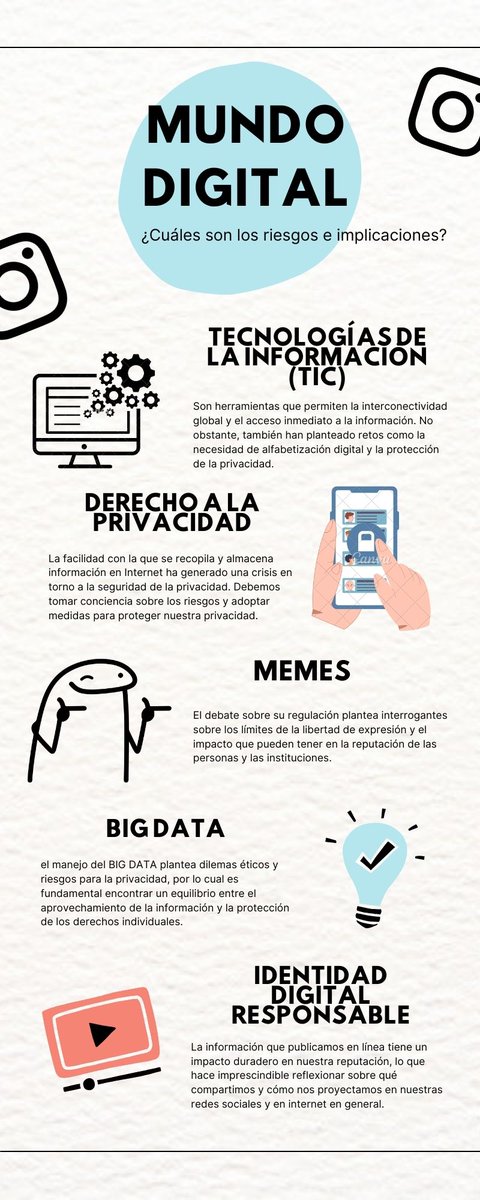 MLRosas13's tweet photo. El mundo digital es el conjunto de tecnologías digitales que se utilizan en la vida cotidiana, ¿sabes qué implica el uso de ellas? #TópicosEnDerecho #InternetYderecho #DerechoUNIVA https://t.co/NB66zJaAqK