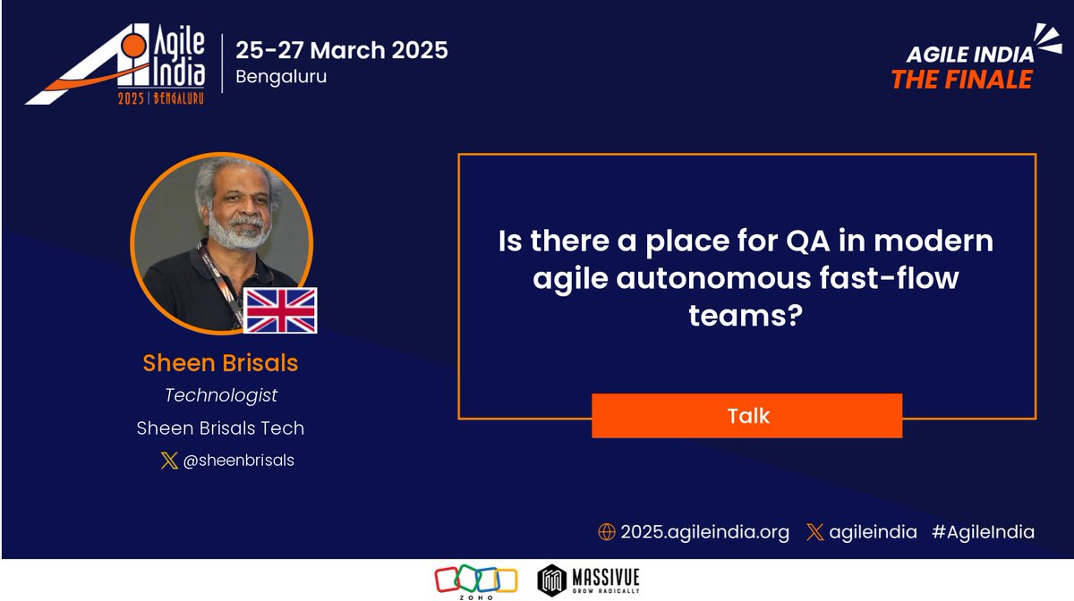 Agile India (@agileindia) on Twitter photo Join <a href="/sheenbrisals/">Sheen Brisals</a> to explore QA's role in fast-flow teams at #AgileIndia. Learn how modern teams balance quality and velocity. Register: confengine.com/conferences/ag… Join <a href="/sheenbrisals/">Sheen Brisals</a> to explore QA's role in fast-flow teams at #AgileIndia. Learn how modern teams balance quality and velocity. Register: confengine.com/conferences/ag…
