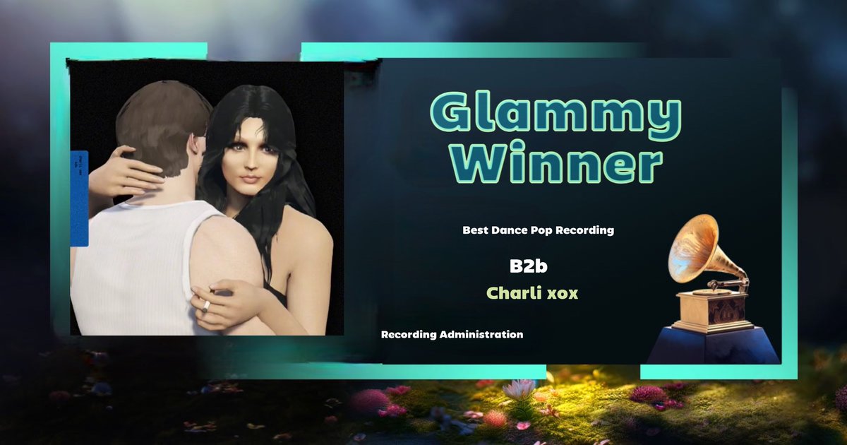 Congratulations Best Dance Pop Recording winner <a href="/charli_xox_/">Charli ❁</a> B2b🏆

#57thGlammys