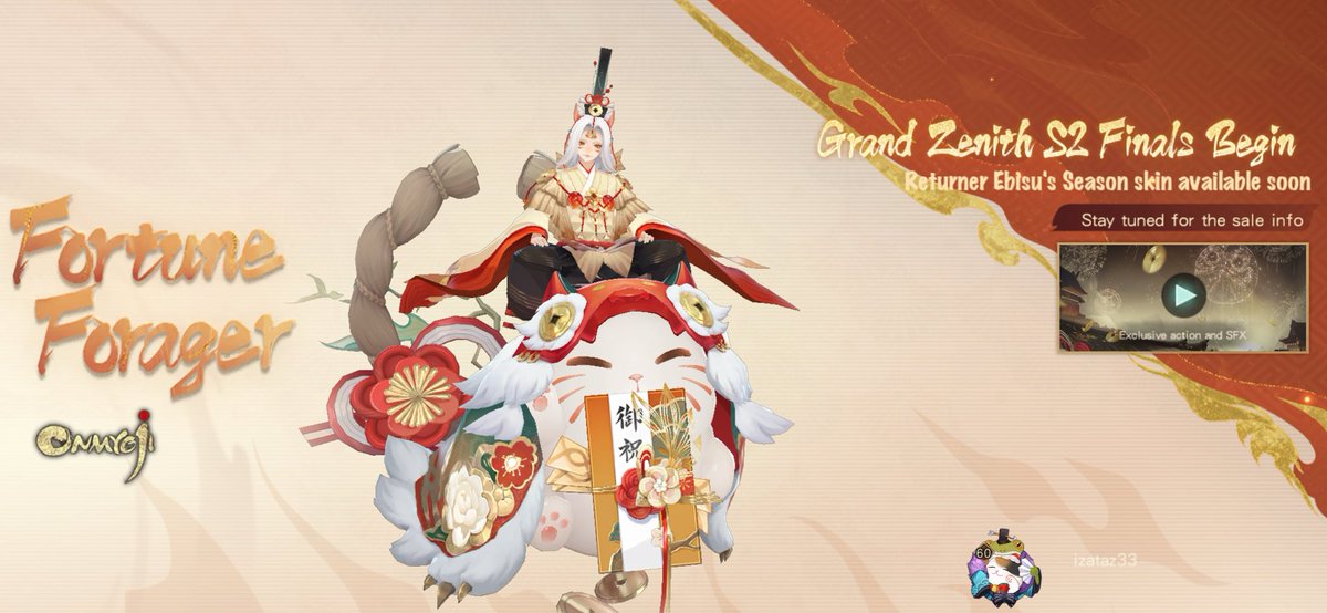 TanZata's tweet photo. #Onmyoji Duel season begins again! The Grand Zenith duel Finals will begin shortly. The season-exclusive skin will be available soon. Take part in Tournament Biddings for Season Coins. Don't miss out! https://t.co/IFdehZhxoc