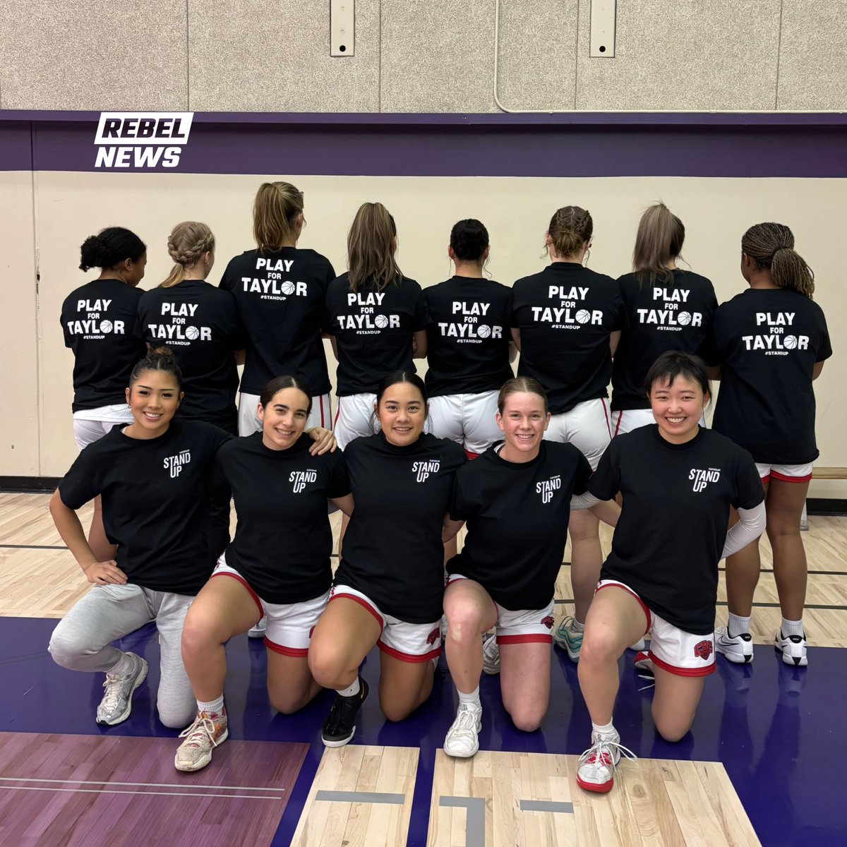 Protect Female Athletes! Columbia Bible College women’s basketball team stood up &amp; played well for their Coach,Taylor Claggett today. This week, PACWEST suspended Clagget after investigating safety concerns she raised about the team facing VIU’s 6'2" trans-identifying athlete.