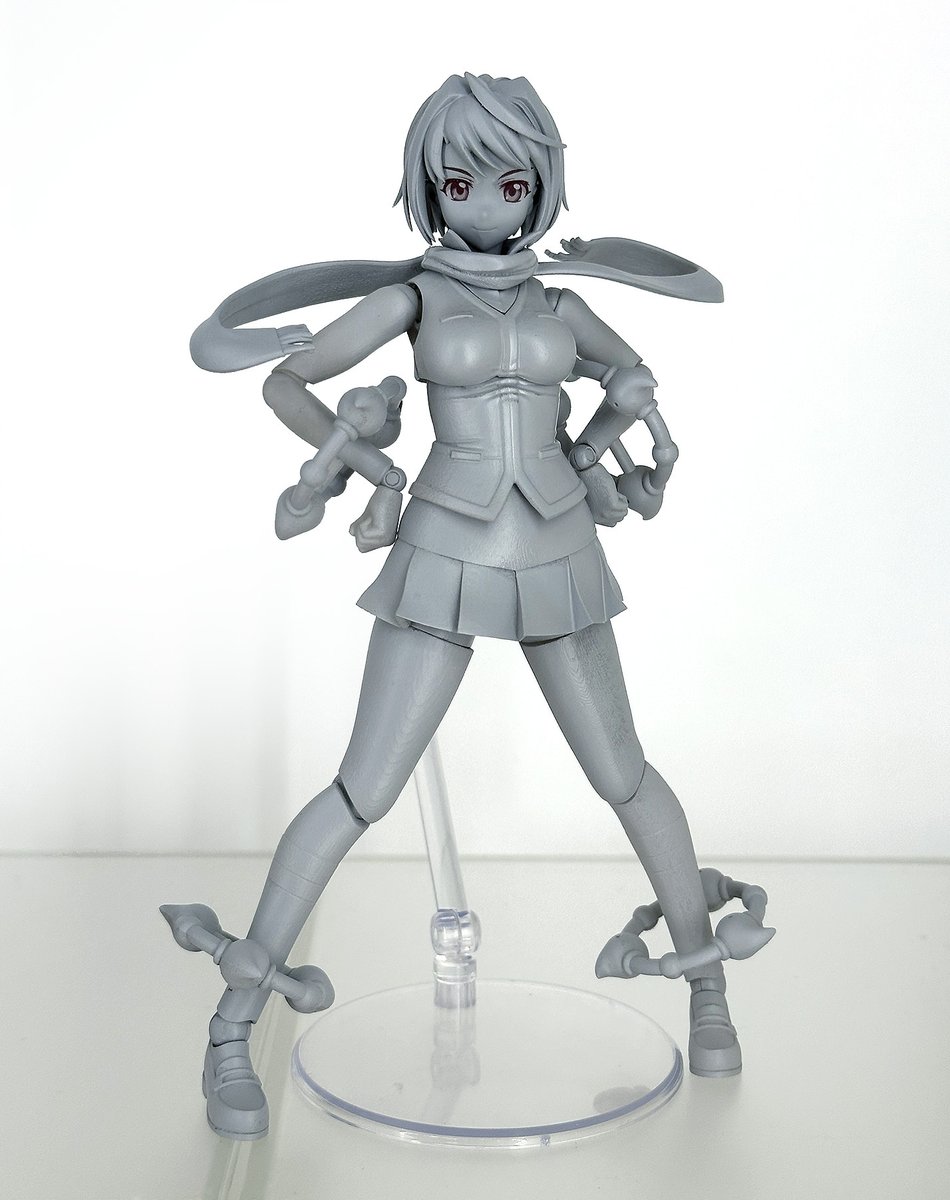 【#メカスマ 展示情報】

可動原型展示中！
「#PLAMATEA  鴇羽 舞衣」

#ワンホビ39 にて

#舞HiME #myhime
#goodsmile