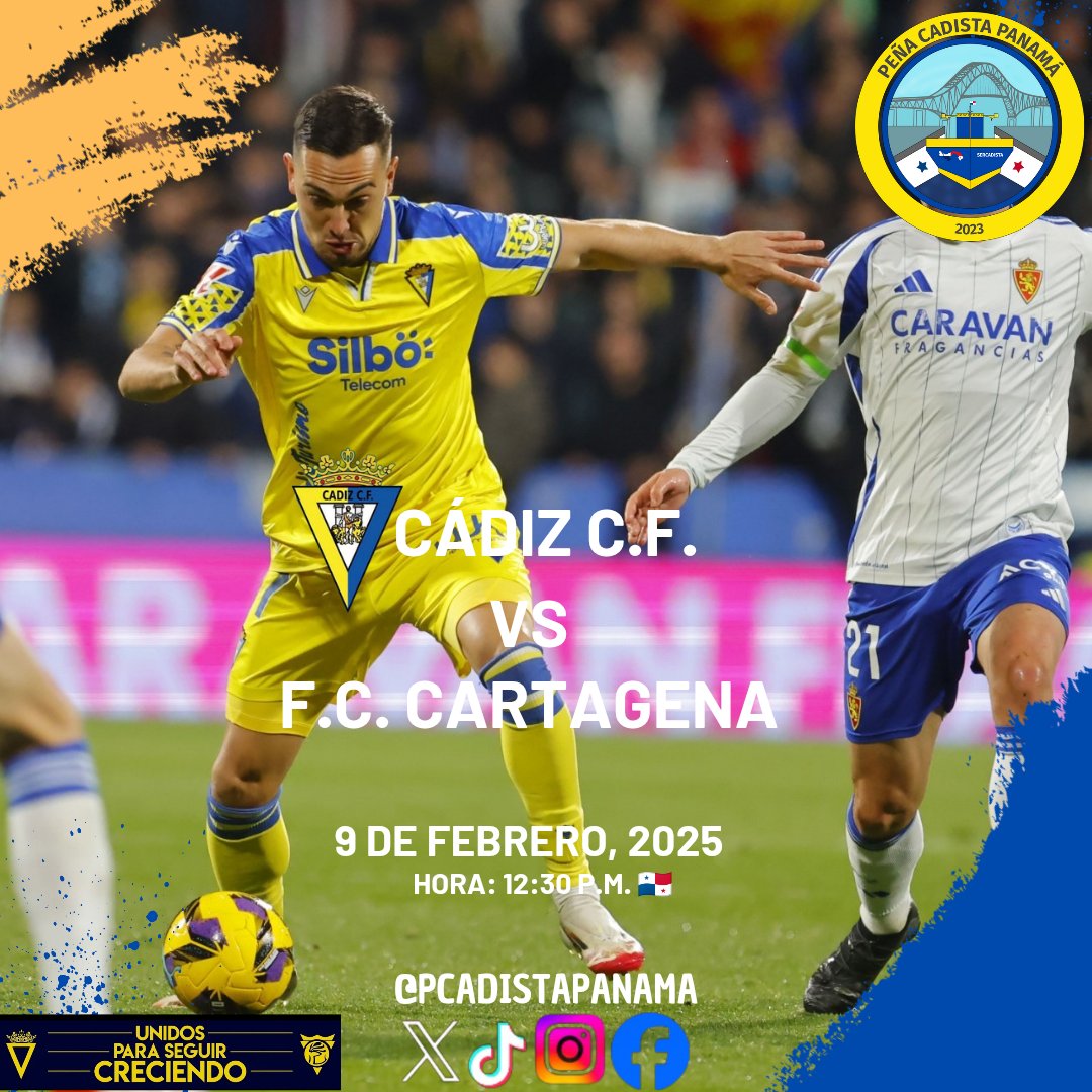 🔝Máximo Enfoque🎯
Debe mostrar nuestro <a href="/Cadiz_CF/">Cádiz Club de Fútbol</a> 💛💙 para afrontar al <a href="/FCCartagena_efs/">FC Cartagena</a> ⬜⬛ y así posicionarnos en <a href="/LaLiga2/">LALIGA HYPERMOTION</a> ⚽

#CádizCartagena #laligahypermotion #cadistasenpanama #pcadistapanama #futbol #cadiz #panama #viral