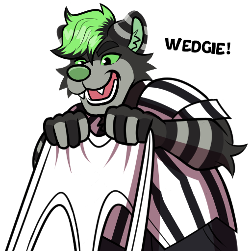 BlushingPJ's tweet photo. This sticker set features my friend @porblepubby's character Beejay giving the unsuspecting viewer a proper flossing. 😈 https://t.co/4aeguYbqyl