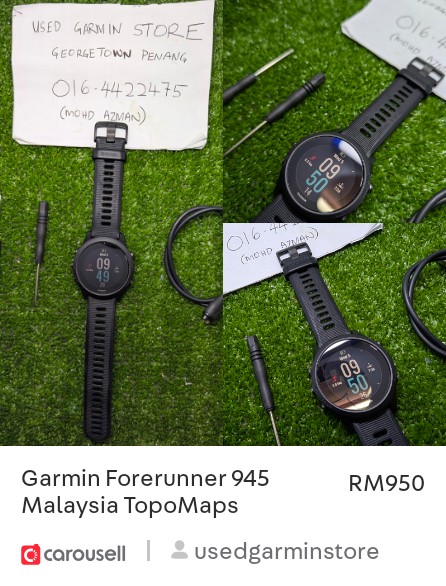 _azm4n_'s tweet photo. https://t.co/nyg0TJ1Hhq
Cod UsedGarminStore Georgetown Penang 
Check out 'Garmin Forerunner 945 Malaysia TopoMaps', available at RM950 on #Carousell: https://t.co/u11q7ltMH9 https://t.co/FNfUG3wSy5