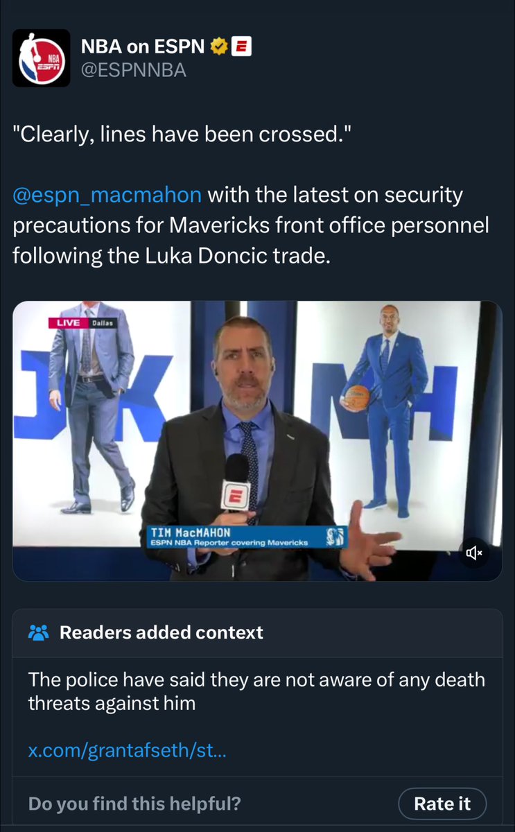 DickCarlisle's tweet photo. “Dad how bad was the Luka trade?”

“Well son, Nico Harrison had his media lackey report that death threats had been made against him, which turned out to be a complete lie.” https://t.co/32uGeRjAth