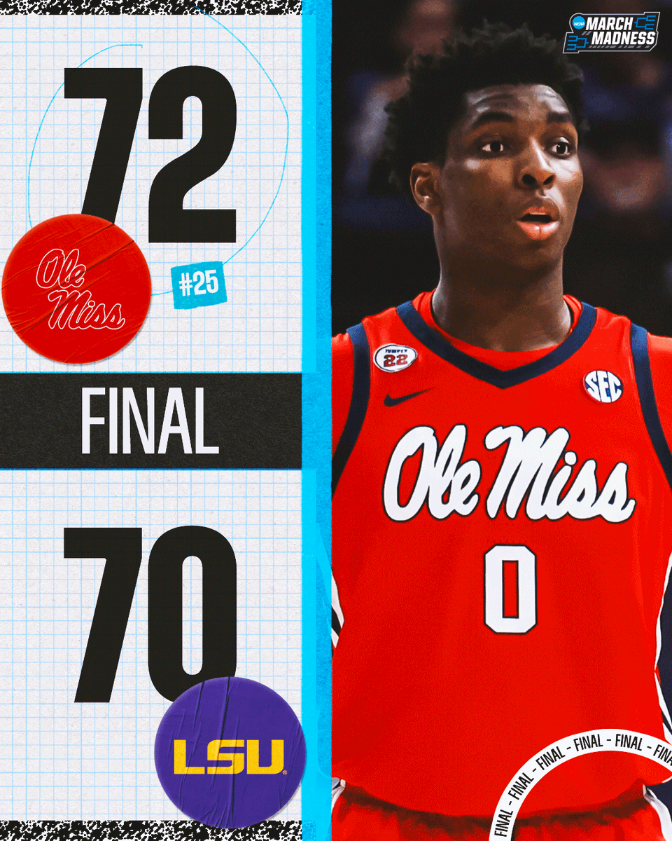 NO. 25 OLE MISS ROARS BACK FOR THE WIN 🔥

The Rebels close the game on a 13-0 run to steal one over LSU in Baton Rouge ‼️