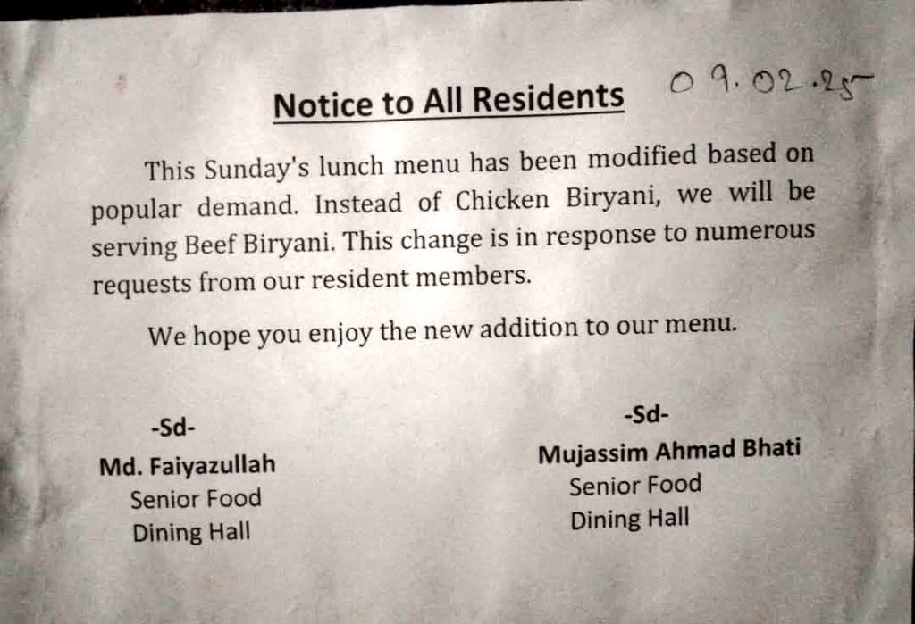 SonOfBharat7's tweet image. अलीगढ़ मुस्लिम यूनिवर्सिटी में आओ
खुलेआम... बीफ बिरयानी की दावत खाओ

ये देखो @aligarhpolice
क्या ये तुम्हारे पूरे सिस्टम को चेलेंज नहीं
जहाँ स्पष्ट लिखा है कि मुसलमानों की मांग पे
मुर्गा की जगह अब बीफ बिरयानी पार्टी होंगी..

आदरणीय DIG साहब @rangealigarh
अब बस आपसे उम्मीद है,…