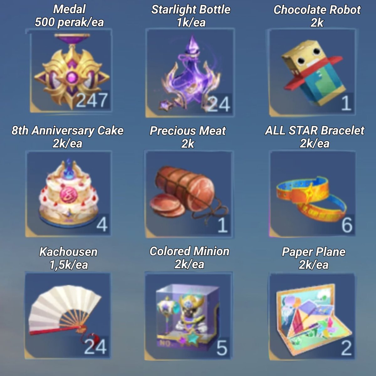 Nasgumo's tweet photo. ⚘️ WTS CHARISMA MLBB ⚘️

Dikirim lewat akun pribadi.
Pembayaran via All E-Wallet.

t. Mole Mobile Legends ML gift 
#zonauang #zonaba https://t.co/6r5TpKU9mR