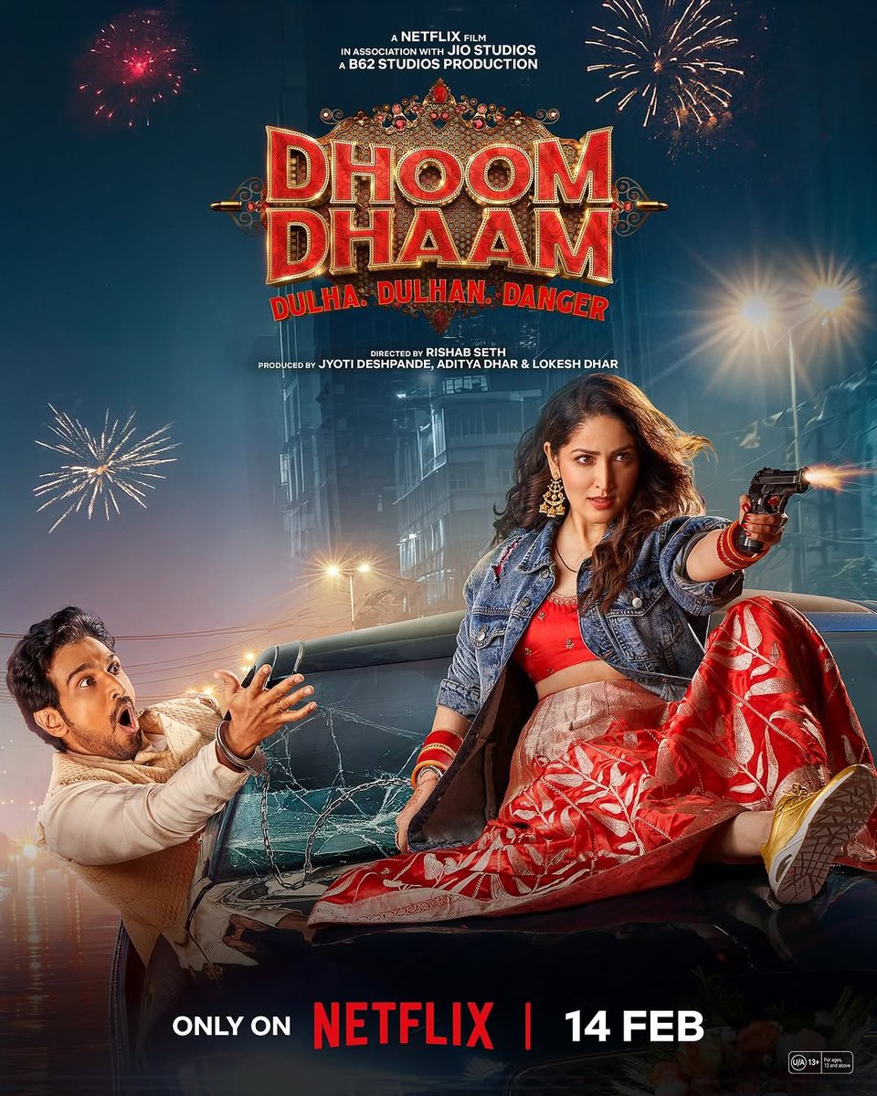 FilmyInterpret's tweet photo. #DhoomDhaam
Streaming From - 14th February
Ott - #Netflix.
Cast - #YamiGautam, #PratikGandhi, #EijazKhan, #KavinDave, #MukulChadda, #PrateikBabbar, #PavitraSarkar, #GarimaYajnik.
Directed By #RishabSeth.
#DhoomDhaamOnNetflix https://t.co/xeQMo4QpEh
