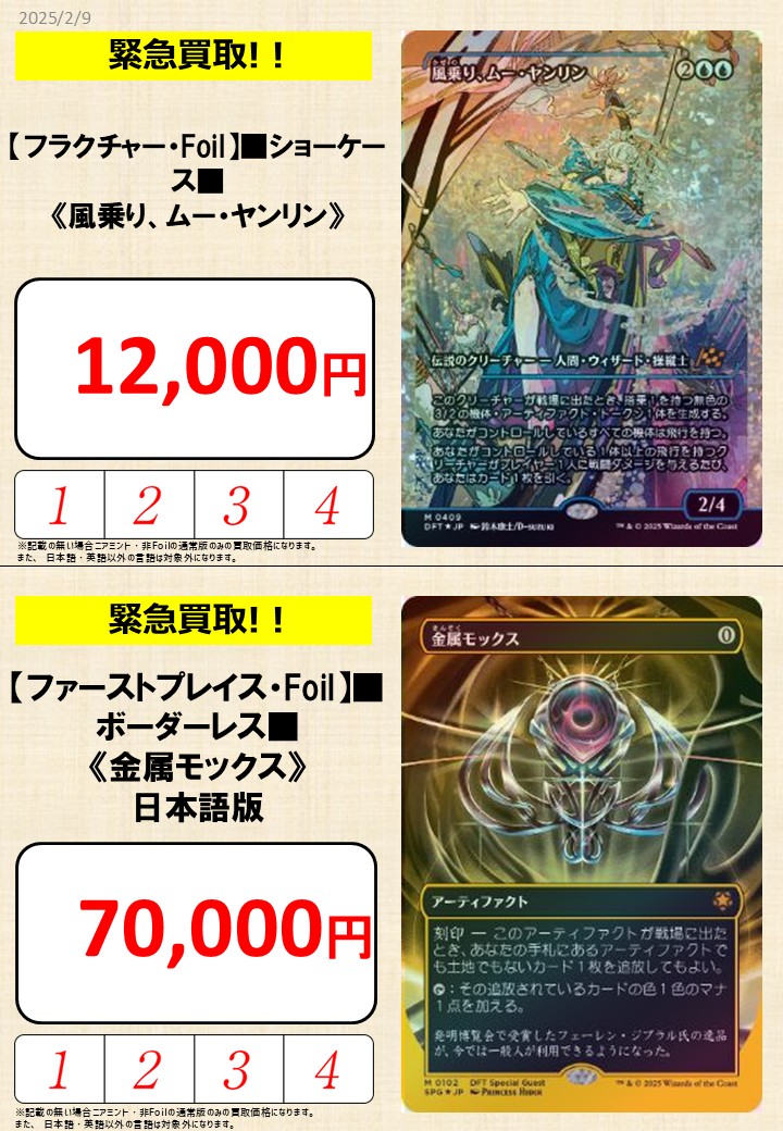 日本語灯を追う者、チャンドラフラクチャーfoilショーケース