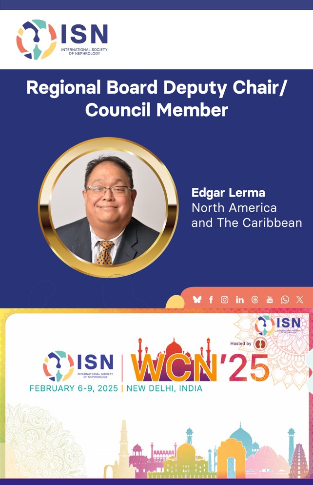 Edgar V. Lerma 🇵🇭 (@edgarvlermamd) on Twitter photo Honored to have been elected as <a href="/ISNkidneycare/">Int Society of Nephrology</a> Regional Board Deputy Chair for North America and the Caribbean 2025-27
#ISNWCN 🇮🇳 #WCN25 🇮🇳 Honored to have been elected as <a href="/ISNkidneycare/">Int Society of Nephrology</a> Regional Board Deputy Chair for North America and the Caribbean 2025-27
#ISNWCN 🇮🇳 #WCN25 🇮🇳