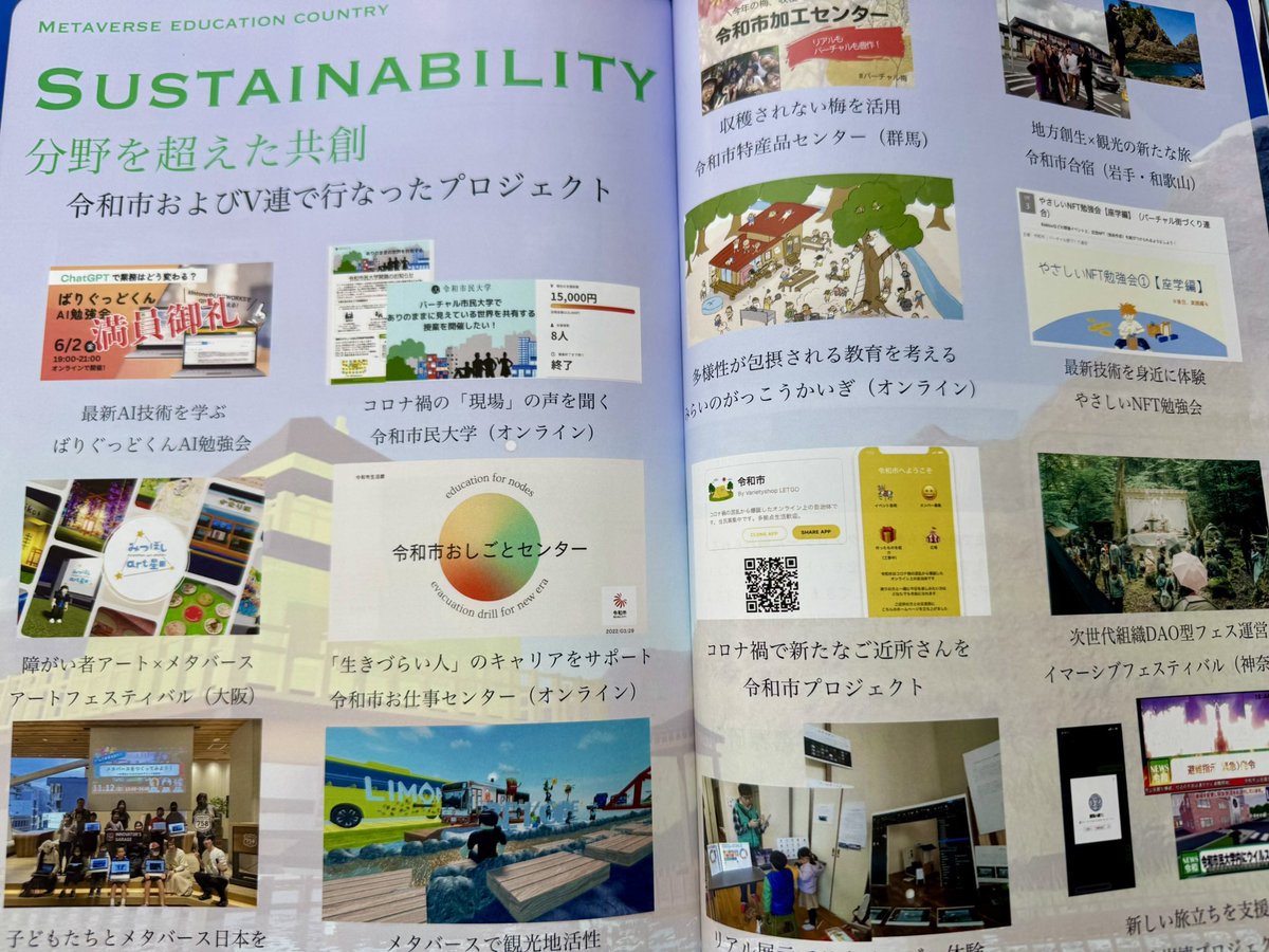 showying_art's tweet photo. #2025年
一緒につくってきたもう一つの世界、バーチャル自治体「令和市 @ReiwaCityNews 」と、大阪万博共創プロジェクトにもした「バーチャル街づくり連合 @multi_meta_ 」の4年間（5年目）の集大成とも言える書籍📚が届いた😃

@seizogakuen さん制作ありがとうございます！良いクラファン成果物💡 https://t.co/80t6H8WFkX
