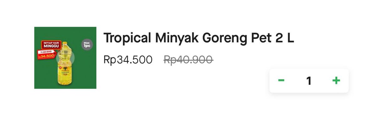 Chndrawhyn's tweet photo. Sebagai ibu rumah tangga, dapet harga Minyak 2L cuma 34rban seneng banget karena murah bangett 😍

Kapan lagi yakan, cek di Gomart sekarang sebelum kehabisan!

https://t.co/MNR4qzrUTT https://t.co/UlNk8Sy3sa